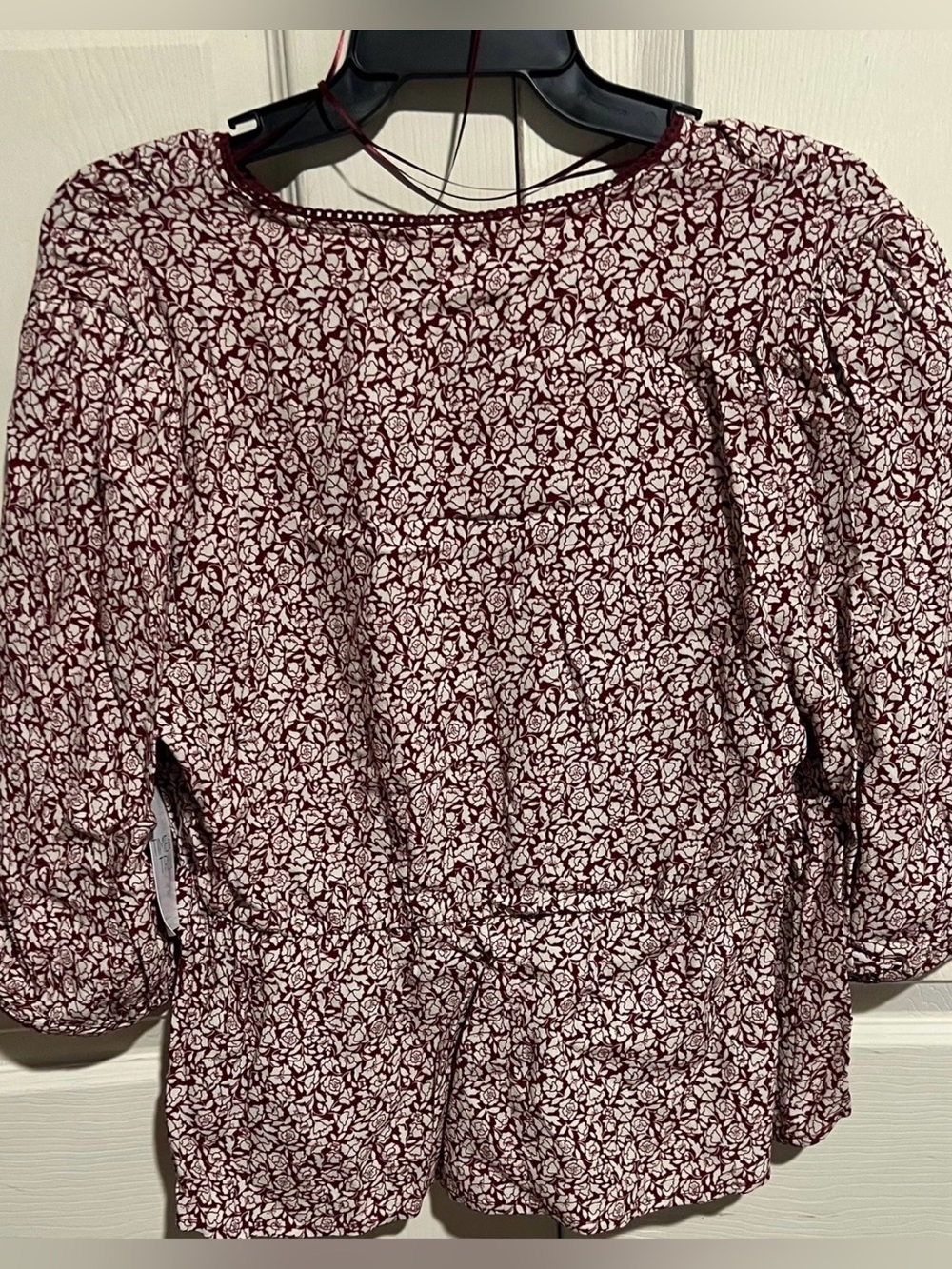Time And Tru Empire Waist Lightweight Women’s Blouse Elbow Length Sleeves NWT